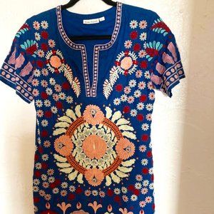Roller Rabbit Dress Exquisite Embroidery size XS
